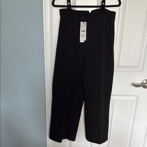 Zara Black Wide Leg Pants High Waisted